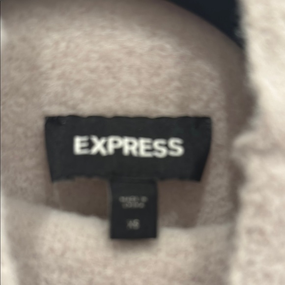 Express Cream Cowl Turtleneck Sweater - Picture 3 of 3